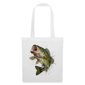 Fisch, Angeln, Fischer - Stoffbeutel - Weiß - Vorne