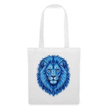 Löwe blaue Löwen aus Afrika König der Tiere - Stoffbeutel - Weiß - Vorne