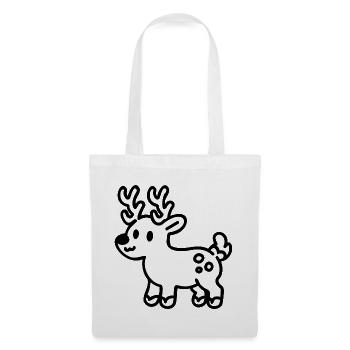 Niedliches Feiertags-Rentier Weihnachts Hirsch SVG - Stoffbeutel - Weiß - Vorne