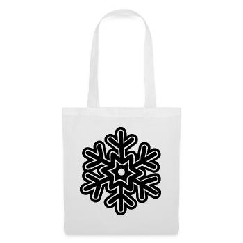 Cartoon-Schneeflocken-Vektor-Clipart in fetter Linienzeichnung - Stoffbeutel - Weiß - Vorne