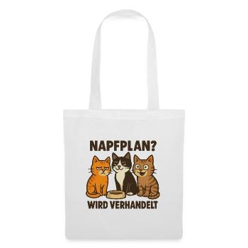 Geschenk für Mehrkatzenhaushalte mit Humor - Stoffbeutel - Weiß - Vorne