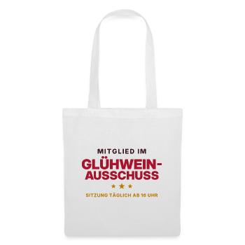 Mitglied im Glühwein-Ausschuss - Stoffbeutel - Weiß - Vorne