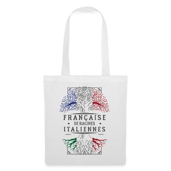 French Italian Roots T-Shirt-Geschenk... - Stoffbeutel - Weiß - Vorne