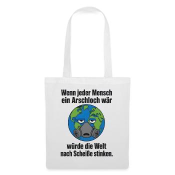 Maskierter Klimawandel - Humor - Stoffbeutel - Weiß - Vorne