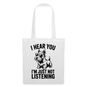 Scottish Terrier Spruch Scottish Terrier Geschenk  - Stoffbeutel - Weiß - Vorne