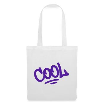 Coole Grafiti Purple Urban Lettering - Stoffbeutel - Weiß - Vorne