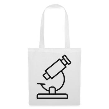 Mikroskoplinien-Symbol - Stoffbeutel - Weiß - Vorne