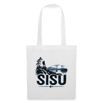 Sisu - Finland - Finnland Suomi - Sonnenuntergang - Stoffbeutel - Weiß - Vorne