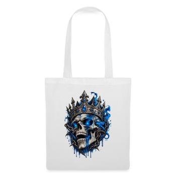 Königstotenkopf mit Blaufeuer - Stoffbeutel - Weiß - Vorne