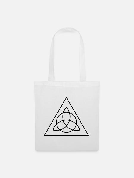 Symbol des heiligen Geometrie-Dreiecks - Stoffbeutel - Weiß