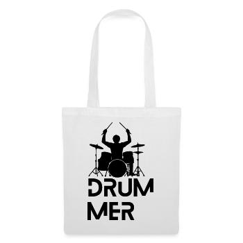 Drummer Schlagzeug Musik Geschenk für Schlagzeuger - Stoffbeutel - Weiß - Vorne