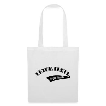 Tätowierte Gegen Rechts (Tattoo Tätowierung / B) - Stoffbeutel - Weiß - Vorne