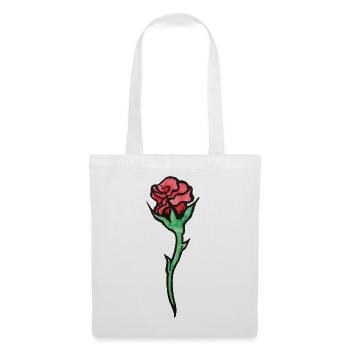 Rose Bloom Aquarell - Stoffbeutel - Weiß - Vorne