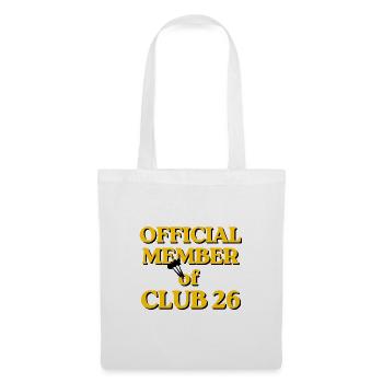 Darts Mitglied Club 26 – Goldschrift - Stoffbeutel - Weiß - Vorne
