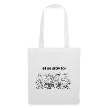 Let us pray for - people praying line art - Stoffbeutel - Weiß - Vorne