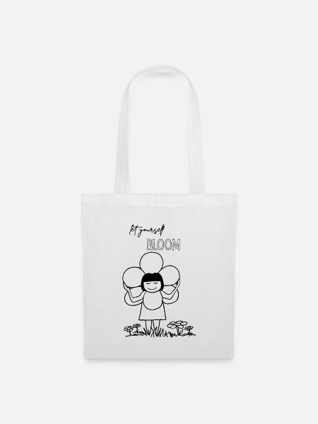 Let yourself BLOOM - Stoffbeutel - Weiß