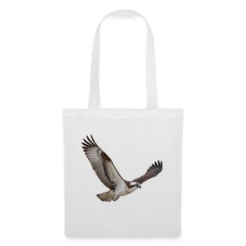 Fischadler im Flug – Greifvogel mit weißem Kopf - Stoffbeutel - Weiß - Vorne