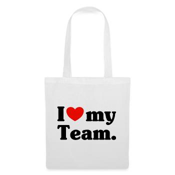 I love my Team - Stoffbeutel - Weiß - Vorne