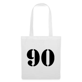 90. 90 JAHRE. 90-JÄHRIGES JUBILÄUM. 90-JÄHRIGES JUBILÄUM. - Stoffbeutel - Weiß - Vorne