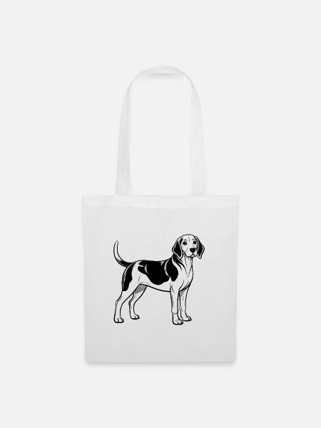 Beagle - Stoffbeutel - Weiß