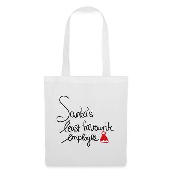 Santa's Least Favourite Employee – Weihnachtshumor - Stoffbeutel - Weiß - Vorne