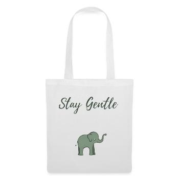 Elefant Sanftheit Design - Stoffbeutel - Weiß - Vorne
