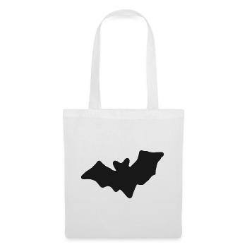 Dunkle Fledermaus, handgezeichnete Silhouette - Stoffbeutel - Weiß - Vorne