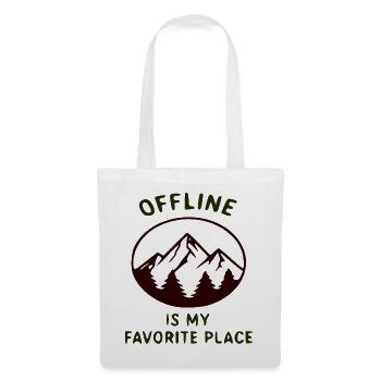 Offline ist mein Lieblingsort - Stoffbeutel - Weiß - Vorne