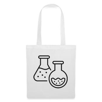 Symbol der Chemie-Laborflaschen-Linie - Stoffbeutel - Weiß - Vorne