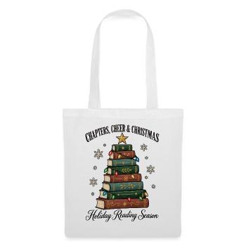 Chapters Cheer & Christmas – Bücher Weihnachten - Stoffbeutel - Weiß - Vorne