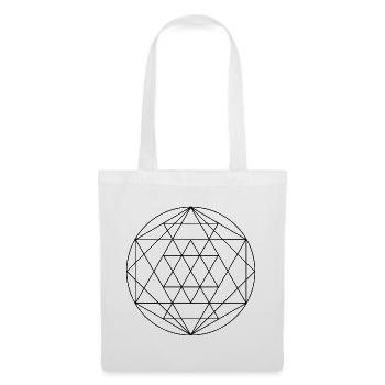 Symbol der heiligen Geometrie-Dreiecke - Stoffbeutel - Weiß - Vorne
