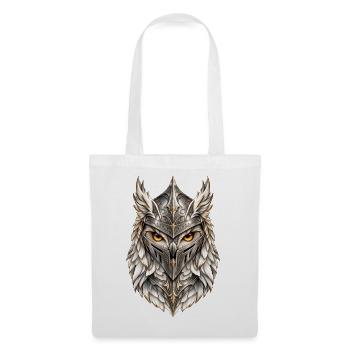 Silberhelm Kriegereule – Fantasy - Stoffbeutel - Weiß - Vorne