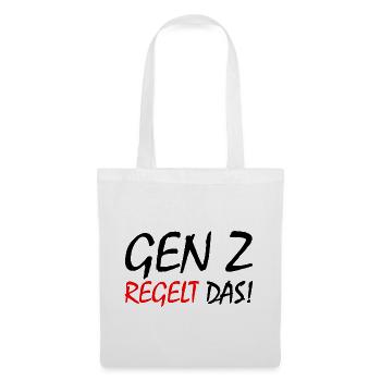 gen z regelt das - Stoffbeutel - Weiß - Vorne