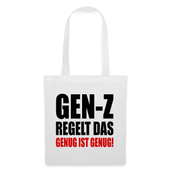 gen z regelt das - Stoffbeutel - Weiß - Vorne