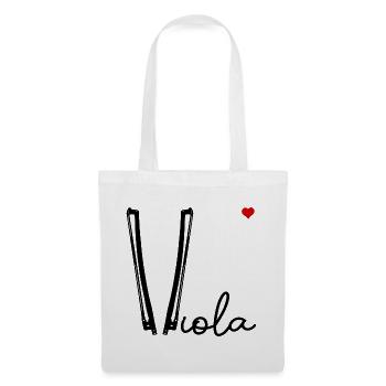 Viola-Bogen-Liebe - Stoffbeutel - Weiß - Vorne