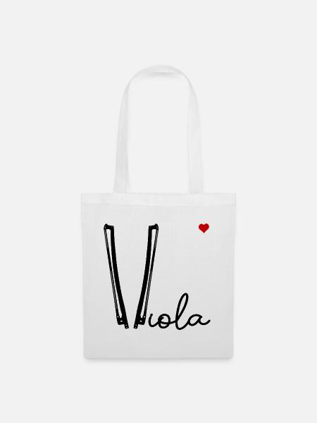 Viola-Bogen-Liebe - Stoffbeutel - Weiß