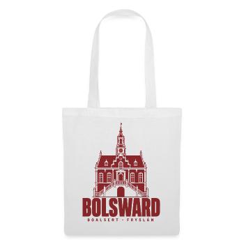 Bolsward Boalsert Friesland Rathaus Hoodie, Shirt - Stoffbeutel - Weiß - Vorne