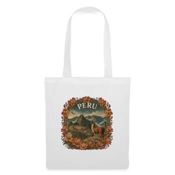 Peru – Machu Picchu Anden Reise Vintage Art - Stoffbeutel - Weiß - Vorne