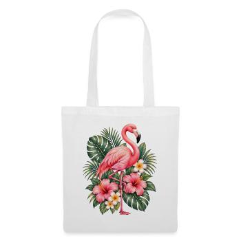 Niedlicher Flamingo Süße Flamingos - Stoffbeutel - Weiß - Vorne