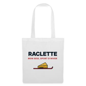 Raclette, meine einzige Wintersportart – Humor - Stoffbeutel - Weiß - Vorne
