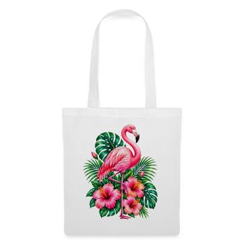 Niedlicher Flamingo Süße Flamingos - Stoffbeutel - Weiß - Vorne