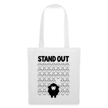 Schwarzes Schaf – Stand Out - Stoffbeutel - Weiß - Vorne