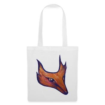 Feurige Fuchs-Silhouette - Stoffbeutel - Weiß - Vorne
