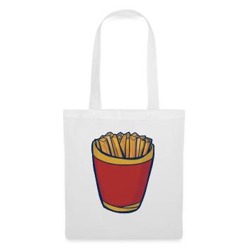 Fries Pop Art Crunch - Stoffbeutel - Weiß - Vorne