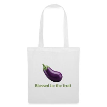 Gesegnet sei die Frucht – Spaß-Shirt! - Stoffbeutel - Weiß - Vorne