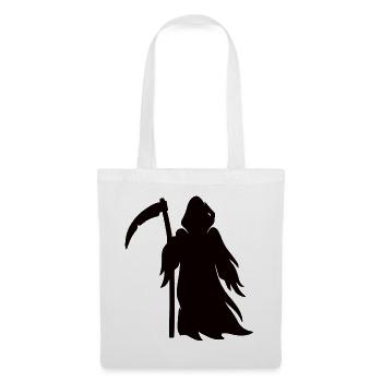 Sensenmann Tod Silhouette - Stoffbeutel - Weiß - Vorne