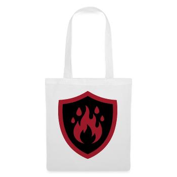 Feuer Flamme Schild Wappen - Stoffbeutel - Weiß - Vorne