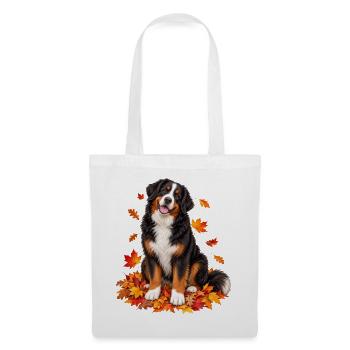 Berner Sennenhund Herbstliebe - Stoffbeutel - Weiß - Vorne