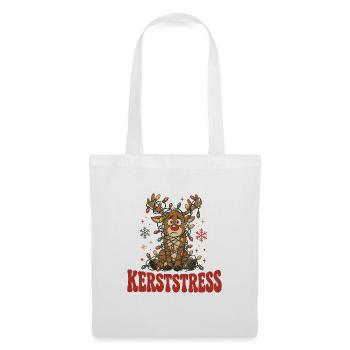 Weihnachtsstress – Lustiges Weihnachtsdesign - Stoffbeutel - Weiß - Vorne