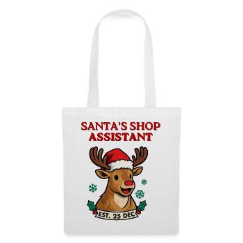 Santa's Reindeer Helfer-Tee - Stoffbeutel - Weiß - Vorne